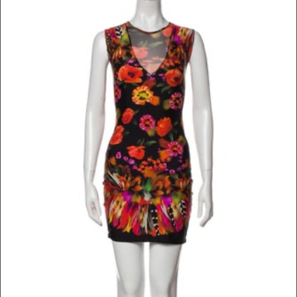 Fuzzi
Floral Print Mini Dress Orange